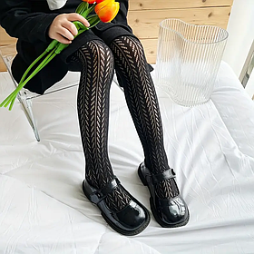 Колготи ажурні дитячи чорні 104-122