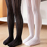 Колготи ажурні дитячи чорні 104-122, фото 2