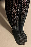 Колготи ажурні дитячи чорні 104-122, фото 4