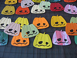 Набір висічок із паперу та картону. Жахливий гарбуз, 20 штук, 31х33 мм