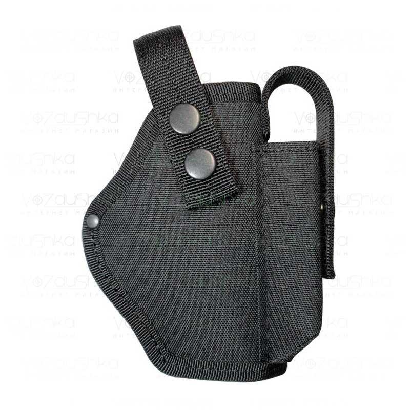 Кобура Форт 17 на MOLLE з чохлом для магазину чорна тканина Оксфорд