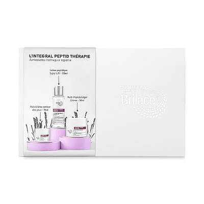 Brilace Набір "L'INTEGRAL PEPTID" (Пептидний лосьйон 100мл+ Легкий мульти-пептидний крем, 50мл+Інтенсивний крем для повік, 15мл)