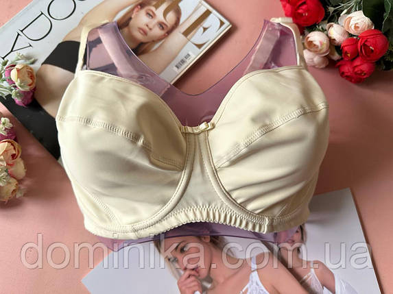 Бюстгальтер без поролону бежевий, фото 1