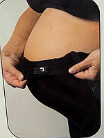 Колготки 180 ден для вагітних з мікрофібри з вставкою для животика чорного кольору універсальний розмір, фото 2