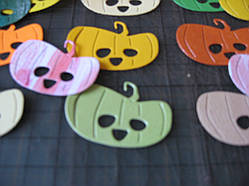 Набір висічок із паперу та картону. Жахливий гарбуз, 20 штук, 25х38 мм