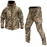 Костюм софтшел Gman "Digital Camo" піксель-камуфляж Soft Shell на флісі розмір L
