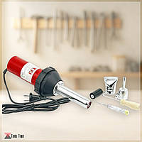 Зварювальний фен по пластику 1200 Вт 0-600°C Lex LXHG11 фен для зварювання 9 ступенів потоку повітря фени по пластику