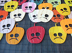 Набір висічок із паперу та картону. Жахливий гарбуз, 20 штук, 32х41 мм