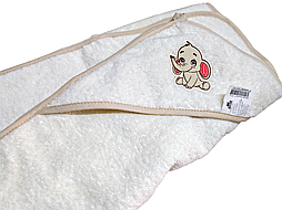 Куточок для купання 95х95см махра тм Ярослав Слоненя молочний