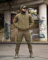 Тактический костюм зима-осень софтшел Oblivion олива | Утепленная военная форма хаки soft shell