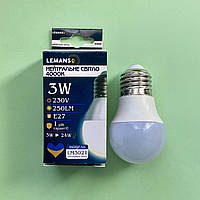 Лампа 3 Wt (24 Вт) Е27 4000К, світлодіодна, енергозберігаюча