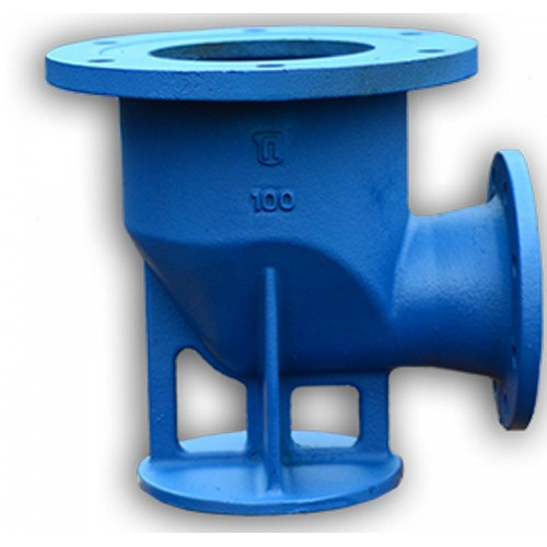 Пожежна підставка непрохідна (одностороння) фланцева ППОФ чавунна Ду-300 мм, фото 1