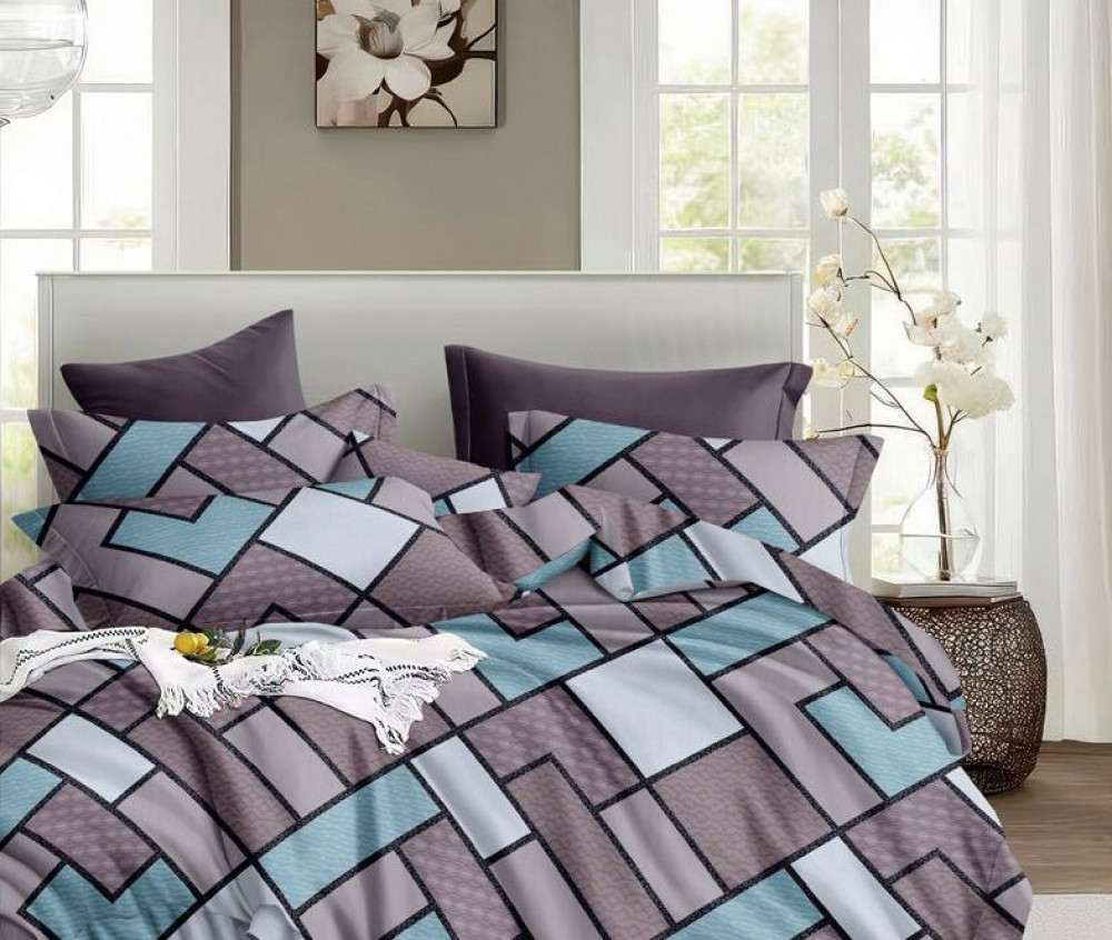 Комплект Амулет ранфорс Комфорт текстиль Полуторний на резинці, фото 1