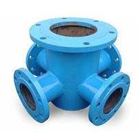 Пожежна підставка крестоподібна (з хрестом) фланцева ППКФ сталева Ду 100х100х100х100 мм