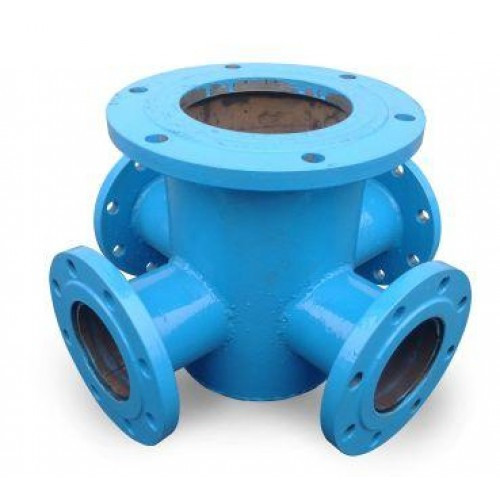 Пожежна підставка крестоподібна (з хрестом) фланцева ППКФ сталева Ду-150х150х100х100 мм, фото 1