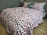 Комплект Сніжинка NEW фланель Комфорт текстиль Євро на резинці, фото 2