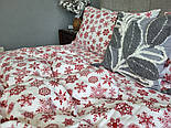 Комплект Сніжинка NEW фланель Комфорт текстиль Євро на резинці, фото 7