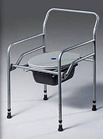 Стілець туалет регульований складаний для інвалідів та літніх людей переносне крісло-туалет з відром і кришкою