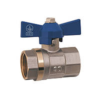 Кран кульовий різьбовий SD Plus 1" ВР для води (метелик)