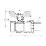 Кран кульовий Американка SD Forte 3/4" прямий, фото 2