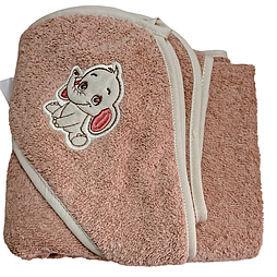 Куточок для купання 95х95см махра тм Ярослав Слоненя беж