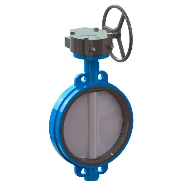 Засувка Батерфляй TIS D106 ДУ 125 РУ 10/16 з диском з нержавіючої сталі, фото 1