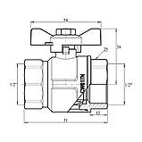 Кран кульовий різьбовий для води Icma 1/2" прямий, фото 2