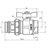Кран кульовий Американка Icma Red 1" з антипротечкой прямий, фото 2
