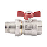 Кран кульовий Американка Icma Red 1" з антипротечкой прямий, фото 3