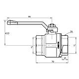 Кран кульовий різьбовий для води Icma 1"1/4 прямий, фото 2