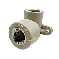 Коліно ППР Ду 20х1/2" внутрішня різьба з кріпленням Georg Fischer