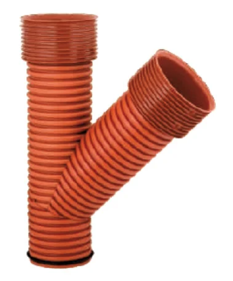 Трійник редукційний PP для гофрованих труб InCor 250х160х45, фото 1