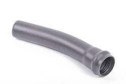 Коліно ПВХ розтрубне діаметр 90 мм, радіус вигину 22°