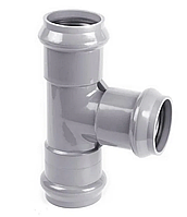 Трійник ПВХ гладкий/розтруб/розтруб 110х110х110/90°