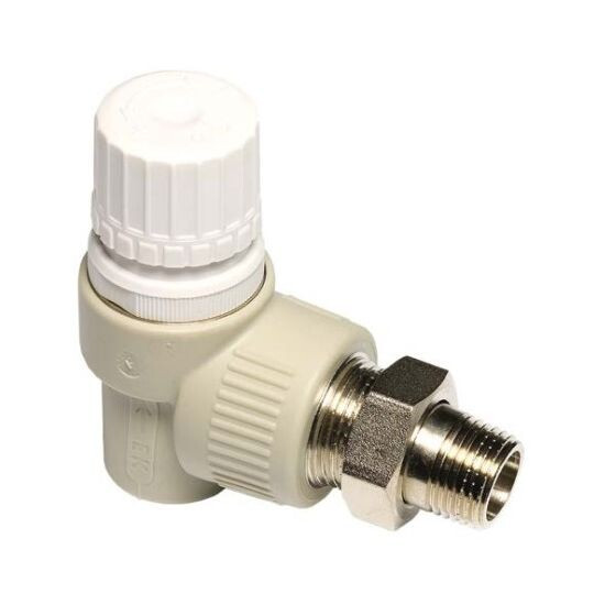 Вентиль ППР Ду 20 радіаторний термостатичний кутовий Ekoplastik, фото 1