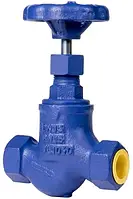 Вентиль запірний муфтовий Zetkama 201 Ду 10 Ру 16