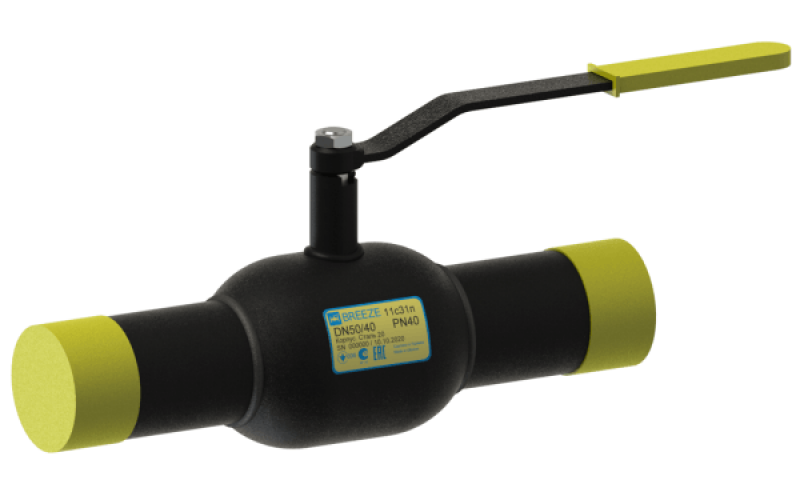 Кран кульовий сталевий 11с31п Ду65/50, фото 1