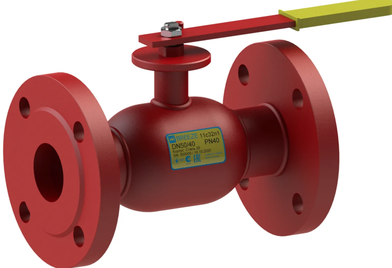 Кран кульовий сталевий 11с32п1 Ду50/40, фото 1