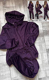 Зимовий жіночий костюм з турецького велюру плюш на хутрі худі штани – тепло і комфорт