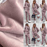 Зимовий жіночий костюм з турецького велюру плюш на хутрі худі штани – тепло і комфорт, фото 7