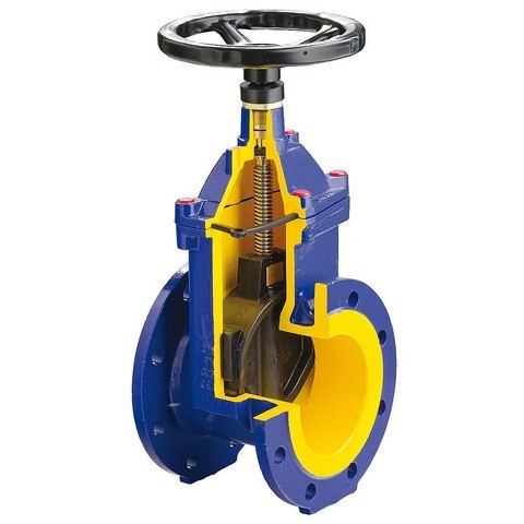 Засувка з гумованим клином Zetkama тип 111 Ду 450 Ру 10/16, фото 1