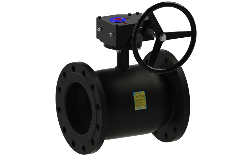 Кран кульовий сталевий 11с333п Ду150/125 PN16, фото 1