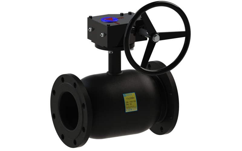 Кран кульовий сталевий 11с336п Ду100/100, фото 1