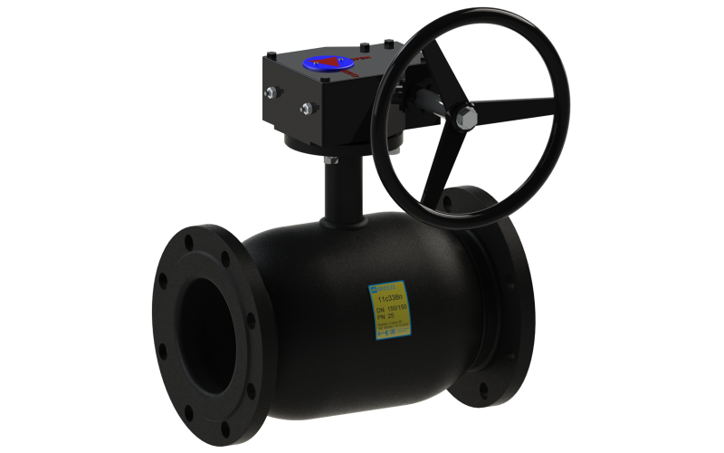 Кран кульовий сталевий 11с338п Ду125/125, фото 1