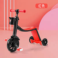 Дитячий транспорт 3в1 (велобіг+самокат+велосипед) рожева