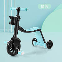 Дитячий транспорт 3в1 (велобіг+самокат+велосипед) бірюзова