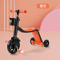 Дитячий транспорт 3в1 (велобіг+самокат+велосипед) помаранчева