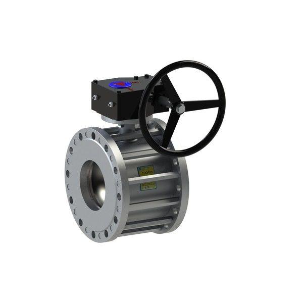 Кран кульовий сталевий 11с342п Ду 125/100 PN16 з редуктором, фото 1