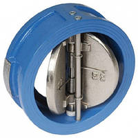 Клапан зворотний чавунний двостулковий підпружинений Ду 200 Ру 16