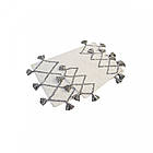 Набір бавовняних килимків для ванної кімнати Irya 60*90+40*60 Agnes ekru молочний